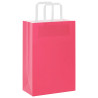 Bolsas de papel con asas 50 uds rosa 21x11x31 cm 3