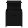 Mesitas de noche 2 unidades con 2 cajones negras 40x36.5x62 cm 4