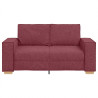 Sofá de 2 plazas  de tela color rojo vino. 120 cm 4