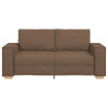 Sofá de 2 plazas  de tela marrón. 140 cm 4