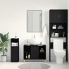 Mueble para lavabo roble negro 80x33x60 cm madera de ingeniería 3