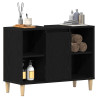 Mueble para lavabo roble negro 80x33x60 cm madera de ingeniería 4