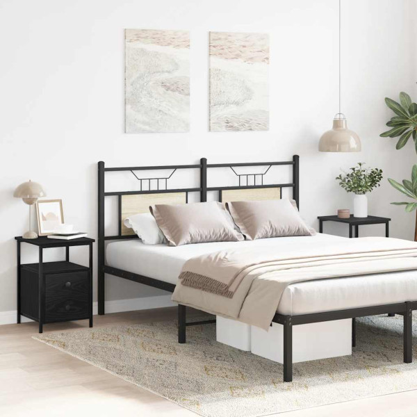 Mesitas de noche 2 unidades Roble negro 34x35.5x50 cm Madera de ingeniería M 3