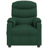 Sillón reclinable eléctrico tela verde oscuro 4