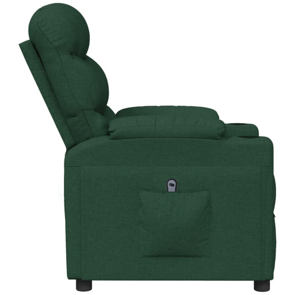 Sillón reclinable eléctrico tela verde oscuro M 5