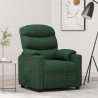 Sillón reclinable de tela verde oscuro 1