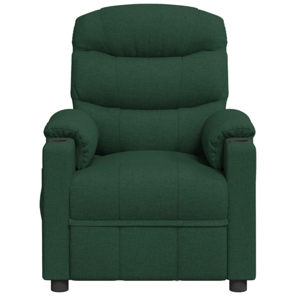 Sillón reclinable de tela verde oscuro M 3