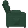 Sillón reclinable de tela verde oscuro 4