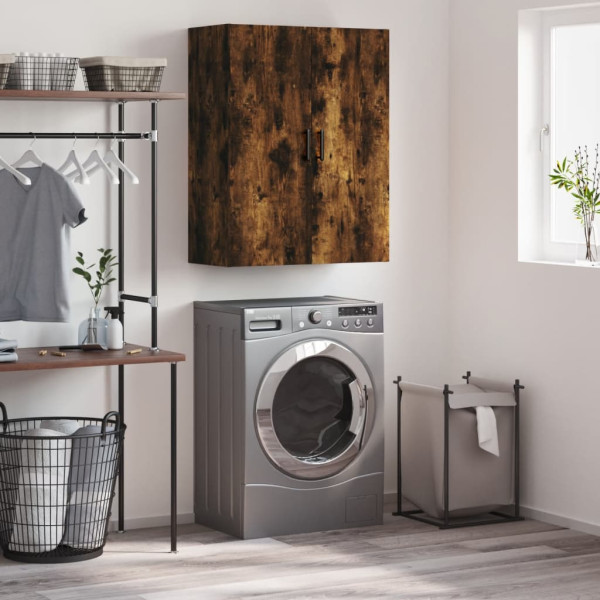 Armario de pared roble ahumado 69.5x34x90 cm D