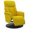 Sillón reclinable con reposapiés terciopelo amarillo 2