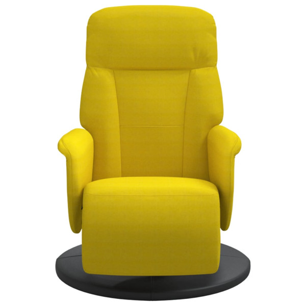 Sillón reclinable con reposapiés terciopelo amarillo M 3