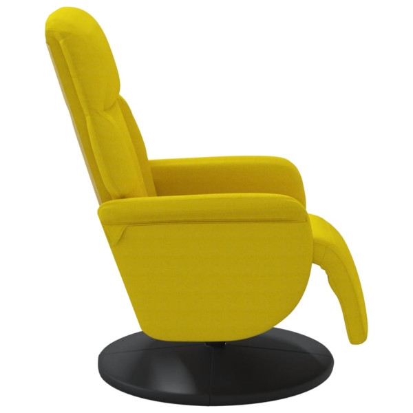 Sillón reclinable con reposapiés terciopelo amarillo M 4