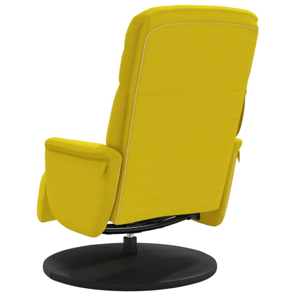 Sillón reclinable con reposapiés terciopelo amarillo M 5