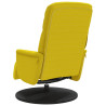 Sillón reclinable con reposapiés terciopelo amarillo 5