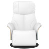 Sillón reclinable con reposapiés cuero sintético blanco 3