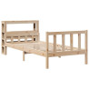 Estrutura da cama sem colchão madeira maciça do pinheiro 90x190 cm 3