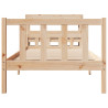 Estructura de cama sin colchón madera maciza de pino 90x190 cm 4