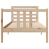 Estrutura de cama com folheado de madeira maciça de pinheiro 90x190 cm 4