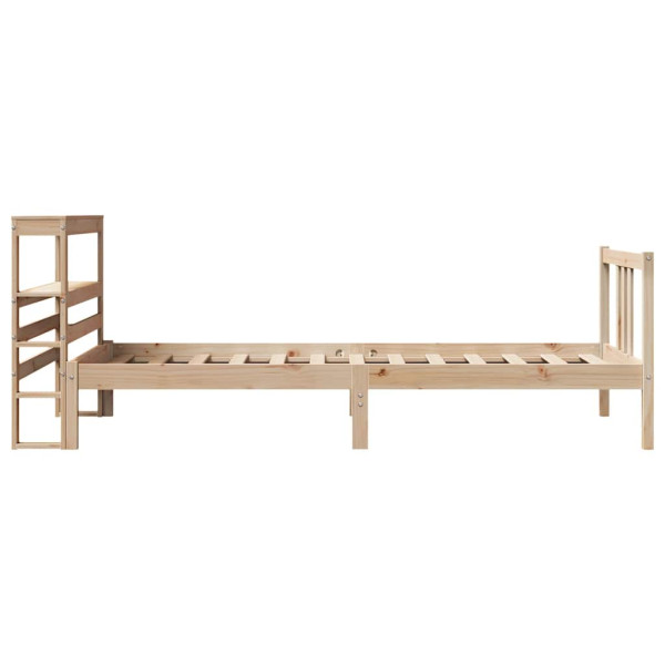 Estructura de cama con cabecero madera maciza pino 90x190 cm M 5