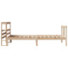 Estrutura de cama com folheado de madeira maciça de pinheiro 90x190 cm 5