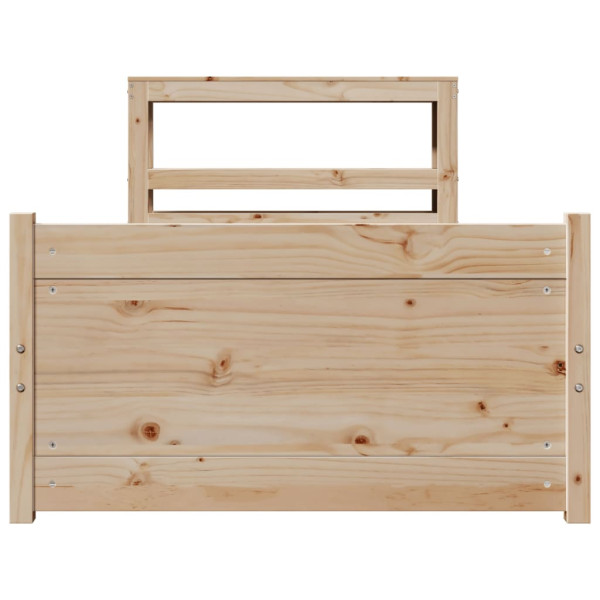 Estructura de cama con cabecero madera maciza pino 90x190 cm M 4