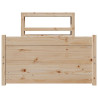 Estructura de cama con cabecero madera maciza pino 90x190 cm 4