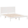 Cama extra longa sem colchão 140x210 cm madeira maciça 3