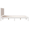 Cama extra longa sem colchão 140x210 cm madeira maciça 5