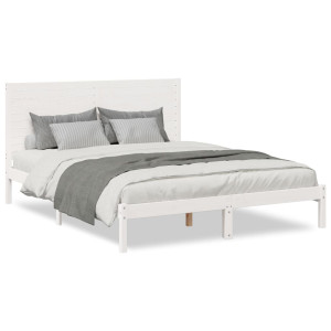 Cama extra longa sem colchão 140x220 cm madeira maciça H