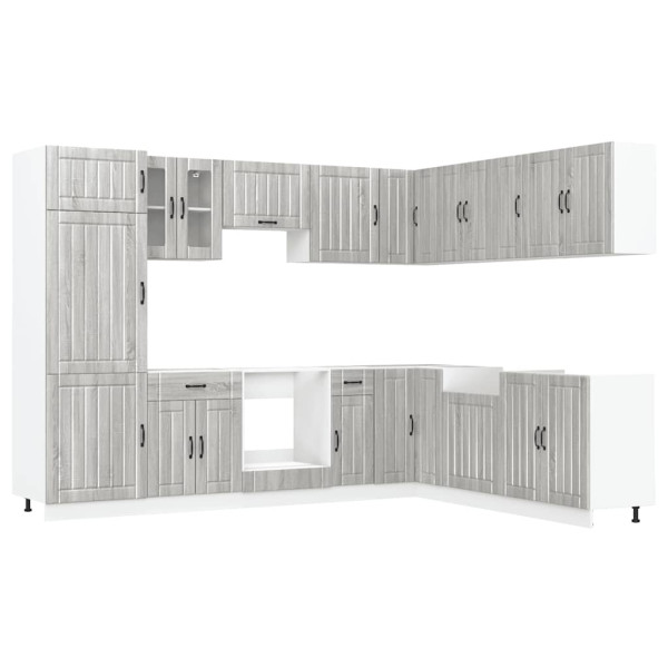 Mueble cocina Lucca sonoma gris 14 pzas madera contrachapada M 2