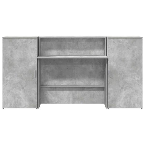 Mostrador de recepción gris hormigón 200x50x103.5 cm M 5