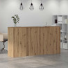 Mostrador de recepción roble artisian 200x50x103.5 cm 4