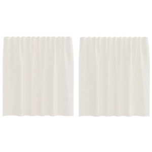 Cortinas de gasa con bolsillos para varillas 2 uds. crema H