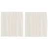Cortinas de gasa con bolsillos para varillas 2 uds. crema 2