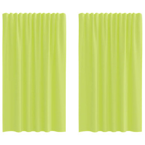Cortinas de gasa con bolsillos para varillas 2 uds. verde H