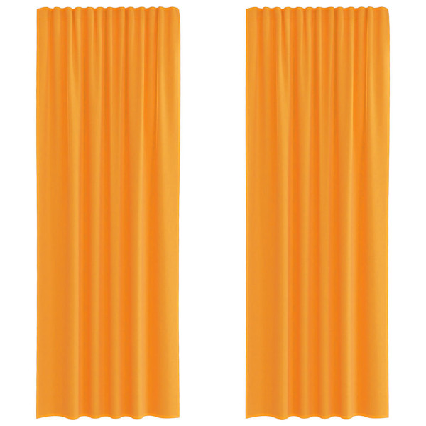 Cortinas de gasa con bolsillos para varillas 2 uds. naranja M 2