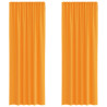 Cortinas de gasa con bolsillos para varillas 2 uds. naranja 2