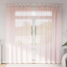 Cortinas de gasa con bolsillos para varillas 2 uds. rosa claro 1