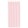 Cortinas de gasa con bolsillos para varillas 2 uds. rosa claro 4