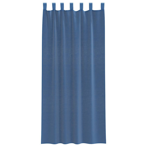 Cortinas de gasa con bolsillos para varillas 2 uds. azul real M 4