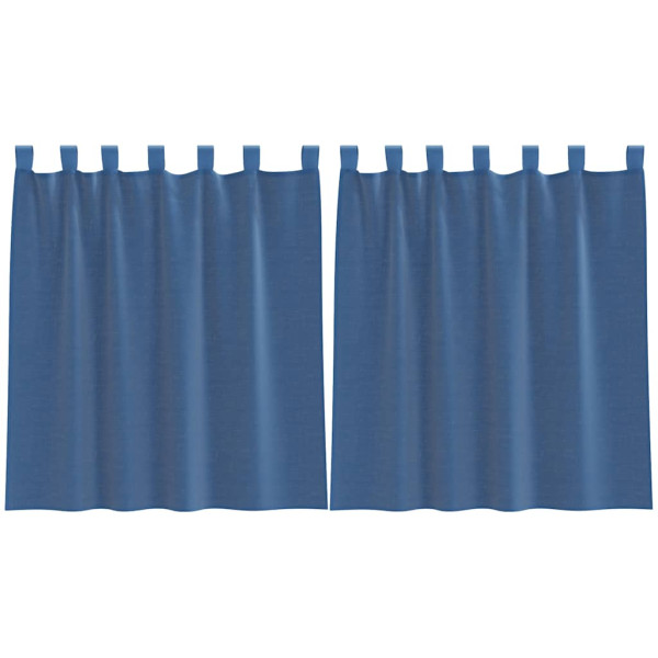 Cortinas de gasa con bolsillos para varillas 2 uds. azul real M 2
