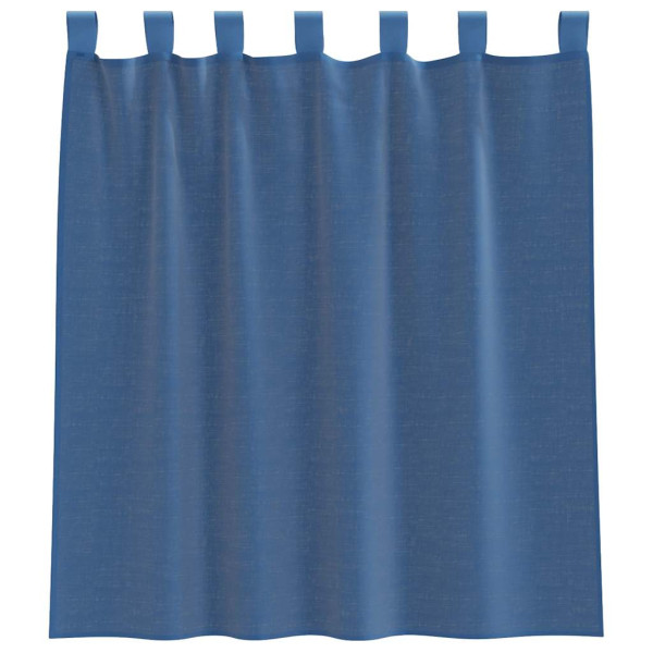 Cortinas de gasa con bolsillos para varillas 2 uds. azul real M 4
