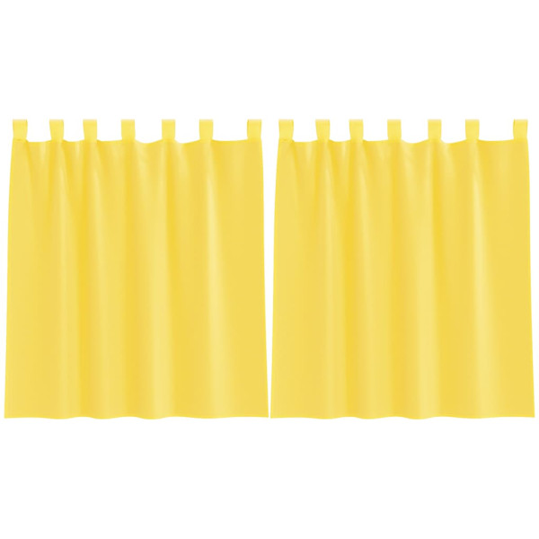 Cortinas de gasa con bolsillos para varillas 2 uds. amarillo M 2