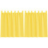 Cortinas de gasa con bolsillos para varillas 2 uds. amarillo 2