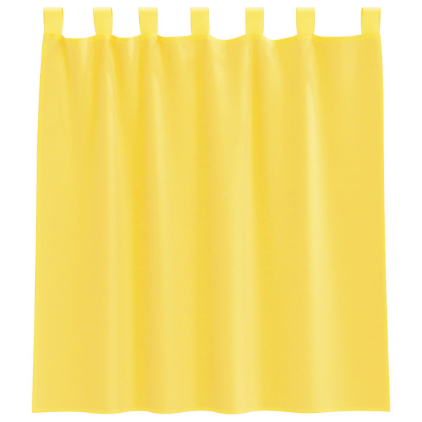 Cortinas de gasa con bolsillos para varillas 2 uds. amarillo M 4