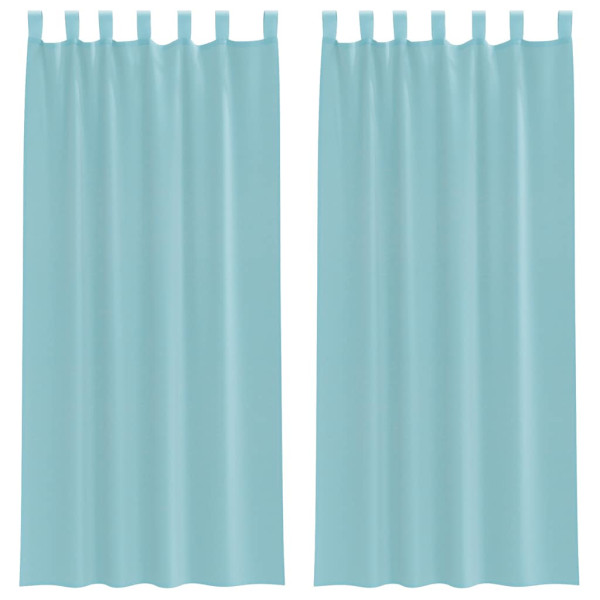 Cortinas de gasa con bolsillos para varillas 2 uds. turquesa M 2
