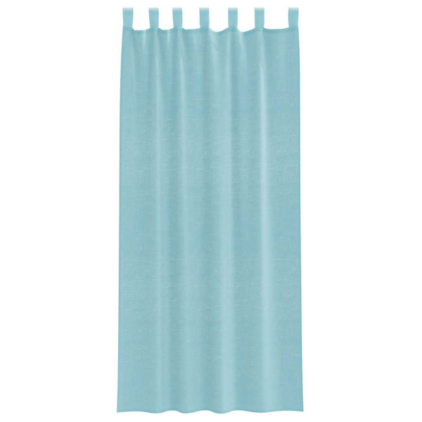 Cortinas de gasa con bolsillos para varillas 2 uds. turquesa M 4