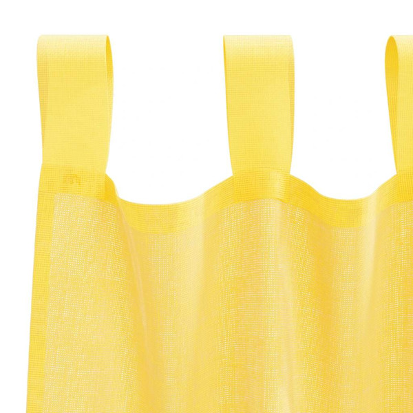 Cortinas de gasa con bolsillos para varillas 2 uds. amarillo M 5