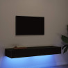 Armários de TV com luzes LED 2 peças carvalho preto 60x35x15.5 cm 1