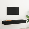 Armários de TV com luzes LED 2 peças carvalho preto 60x35x15.5 cm 4